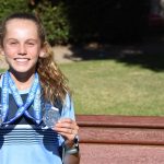Alesha Bennetts won two silver medals at the Coles Australian Little Athletics Championships